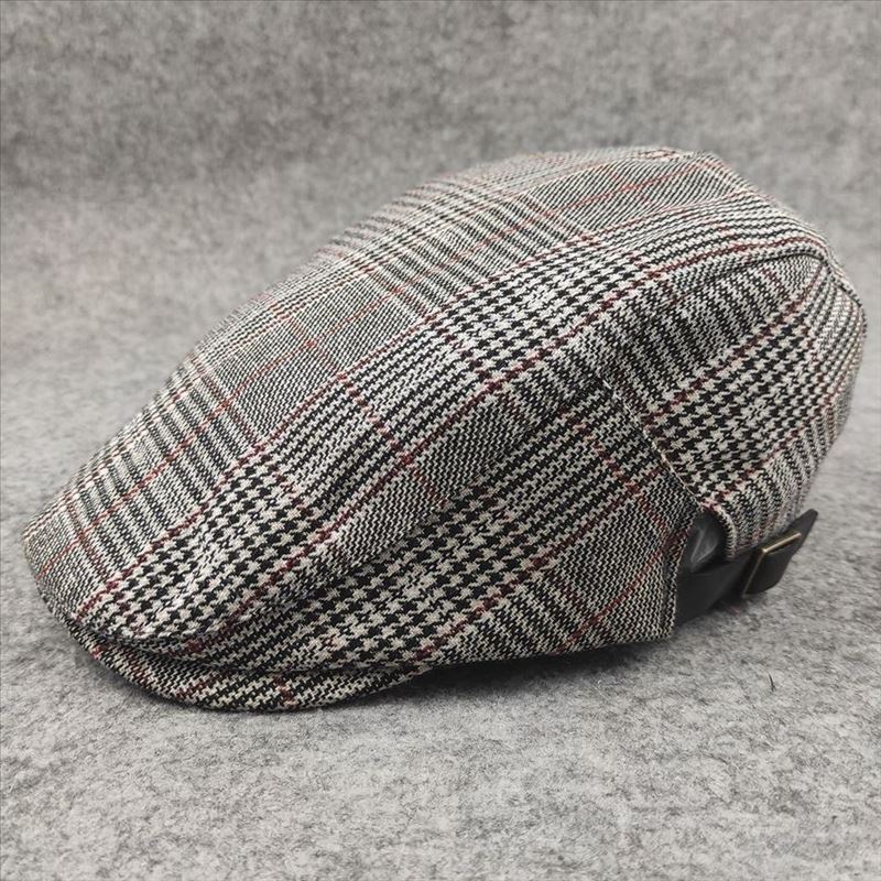 Plaid cap casual style simple forward hat retro plaid men's hat couple women's hat casual versatile