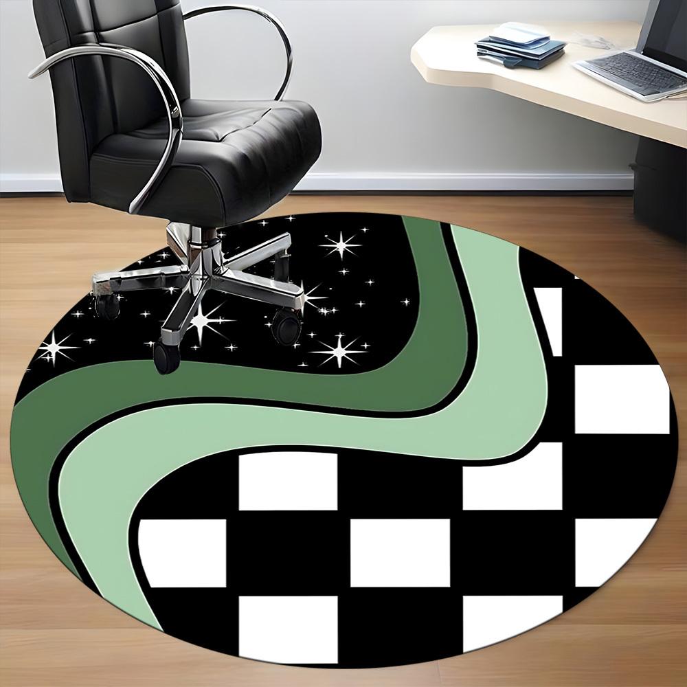 1pc Galaxy Waves Office Round Area Rug,  Mat Suitable For Office, Under Office Chairs Bedroom Living Room Home Decor, Room Deco