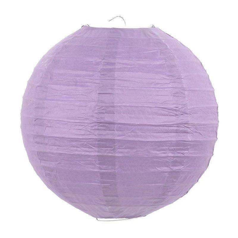 Solid Color Round Paper Lanterns for Wedding Room Decoration