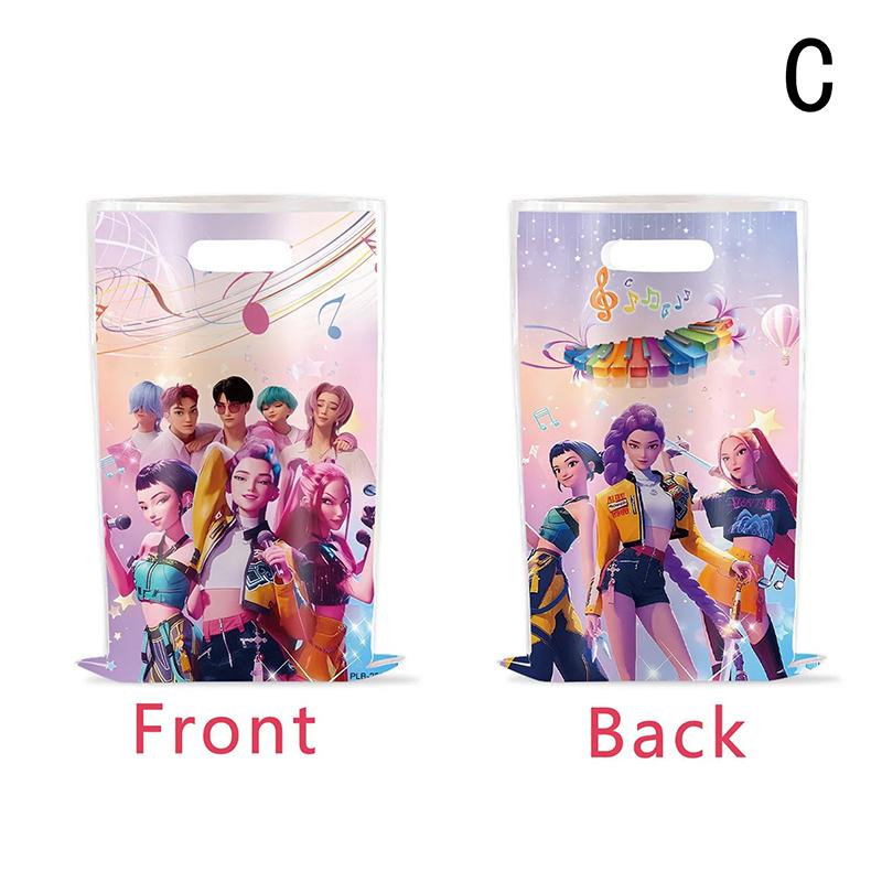 Dämonenjäger Geschenktüten Geburtstagsdekoration Kpop Anime Party Süßigkeitstüten Geschenke für Gäste Kinder Babyparty Partyzubehör