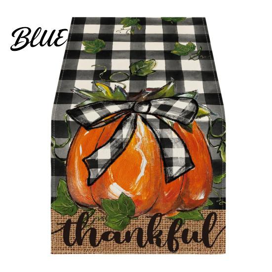 Kitchen Table Runner Print Seasonal Inch Pumpkin Runner 13x72 for Fall Maple Leaf Autumn Festive