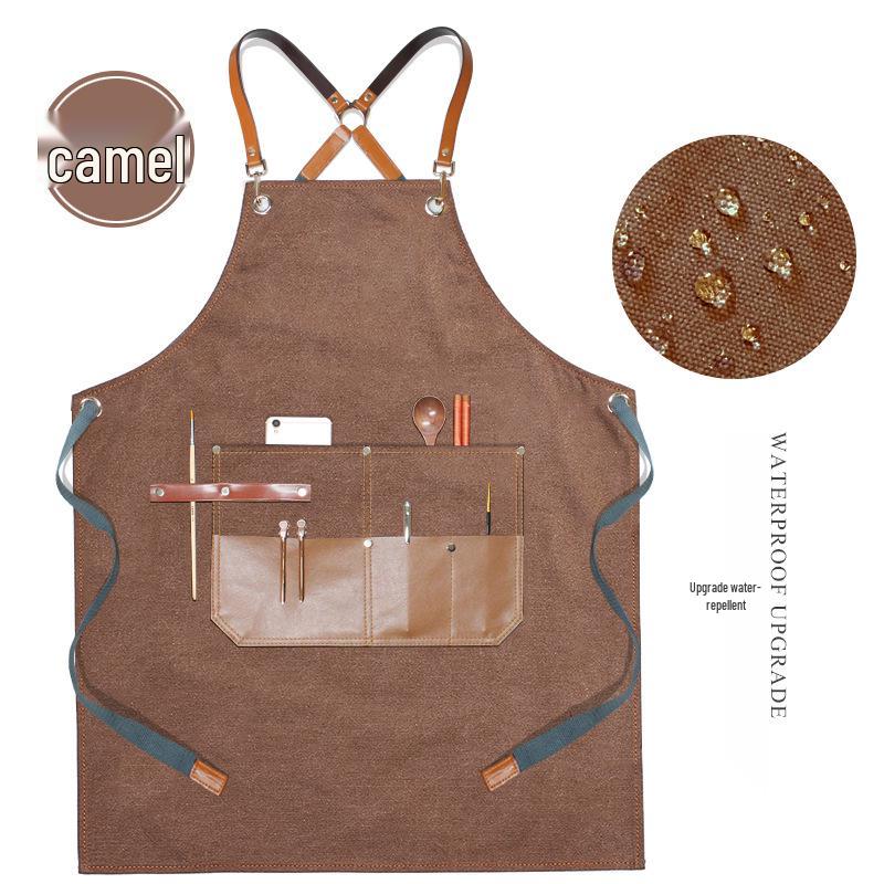 Custom Logo Barber Denim Apron for Hairdressers, Stylists, Artists, and Students