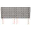 VidaXL Headboard with Ears Light Grey 163x23x118-128 Cm Fabric3118396
