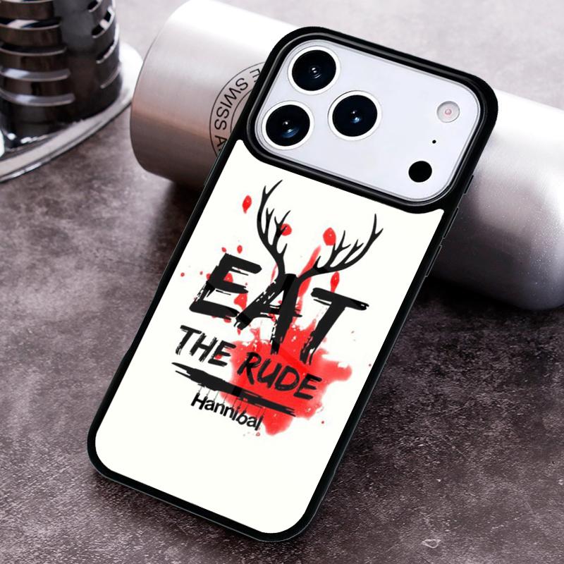 

Чехол для телефона Hannibal Eat The Rude для iPhone 17 16 15 Pro Max Air 14 13 12 11 Plus Ударопрочный чехол iPhone 13 Pro