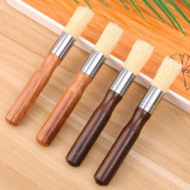 10pcs Wooden Coffee Brush Grinder Cleaning Tools Soft Pig Hair Solid Wood Brushes Espresso Machine Cleaner Kitchen Accessories