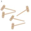 5Pcs Mini Wooden Unpainted Hammer Mallet Pounding Gavel Kids Educational Toy