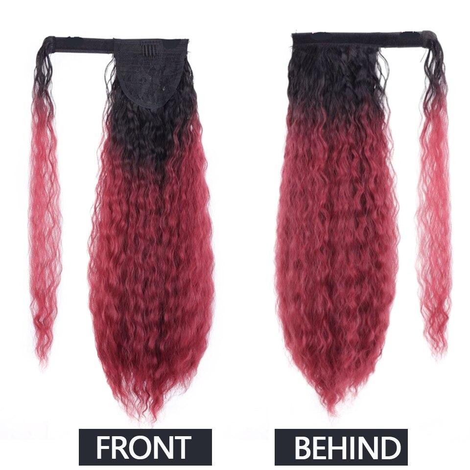 LUPU Synthetic Super Long Straight Drawstring Ponytail Hairpiece High Temperature Fiber Clip In Hair Extensions Pony Tail