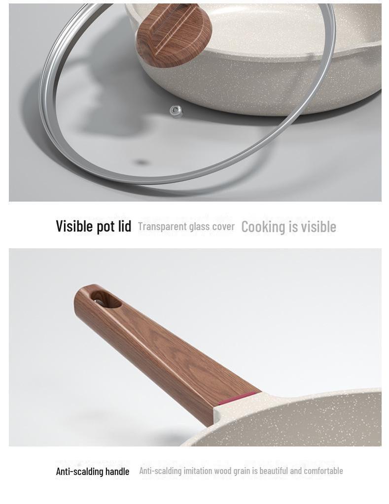 Non-Stick Medical Stone Frying Pan for Omelettes, Steaks, and Pancakes – Compatible with Induction Cookers and Gas Stoves