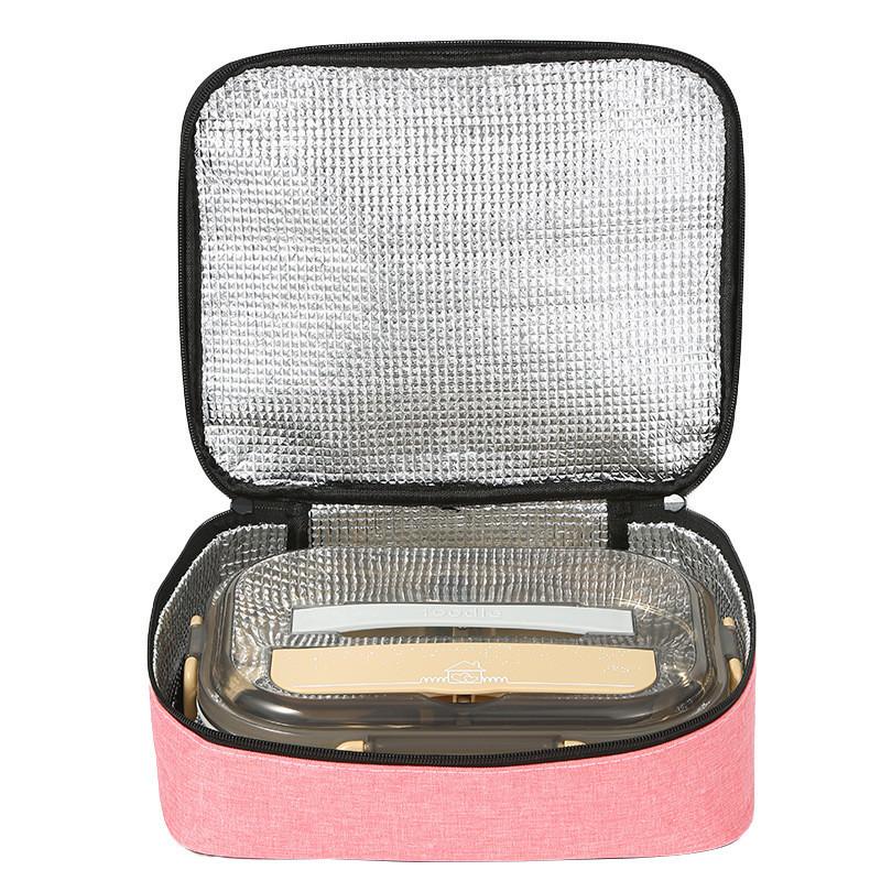 New Student Food Insulated Bag Large Capacity Portable Lunch Insulated Bag Bento Bag Outdoor Portable Waterproof Lunch Box Bag
