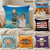 KKing of The HHill Cushion Cover Silky Short Plush DoubleSided Printed Pillow Case for Sofa All Seasons Home Decor Gift