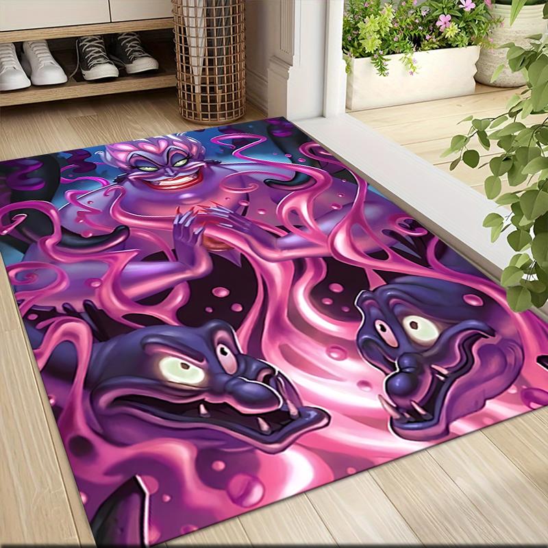 Purple Tentacle Creatures Carpet Rug Soft Washable Antislip Home Living Room Sofa Mats Personalized Christmas Rug