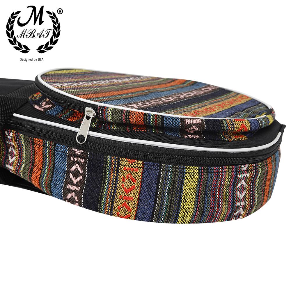M MBAT MC62 Mandolin Backpack Cotton Padded Oxford Cloth Back Mandolin Bag Portable Double Shoulder Ethnic Style Mandolin Bag