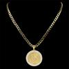 SAINT MICHAEL Archangel Crystal Hip Hop Necklace for Men Women Stainless Steel Rhinestone Big Pendant Necklaces Jewelry NZZZ506