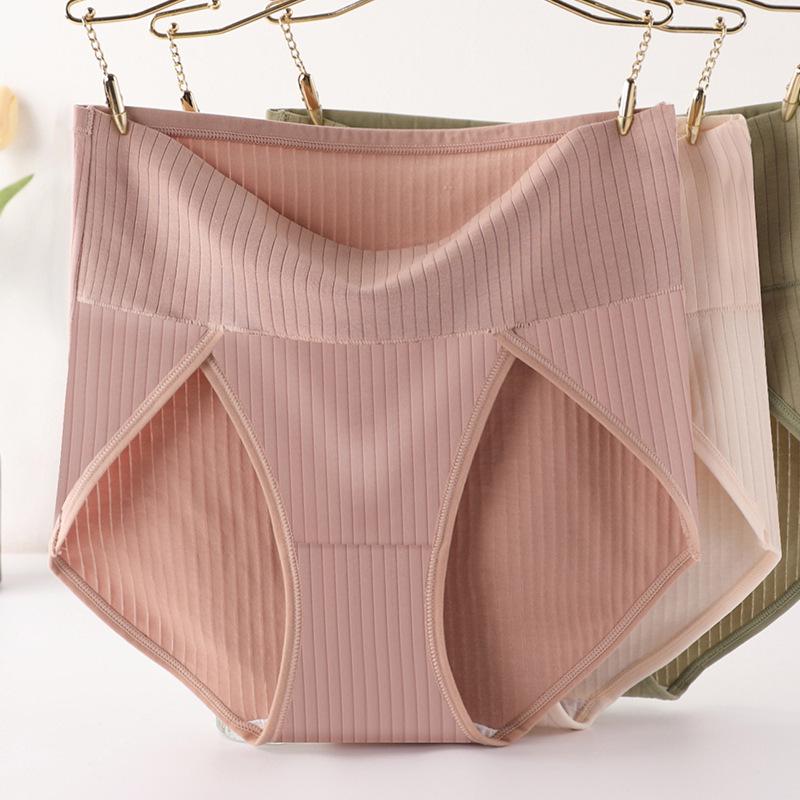 High-Waisted Cotton Support Shorts for Middle-Aged Women - Seamless, Large Size (200 Catties)