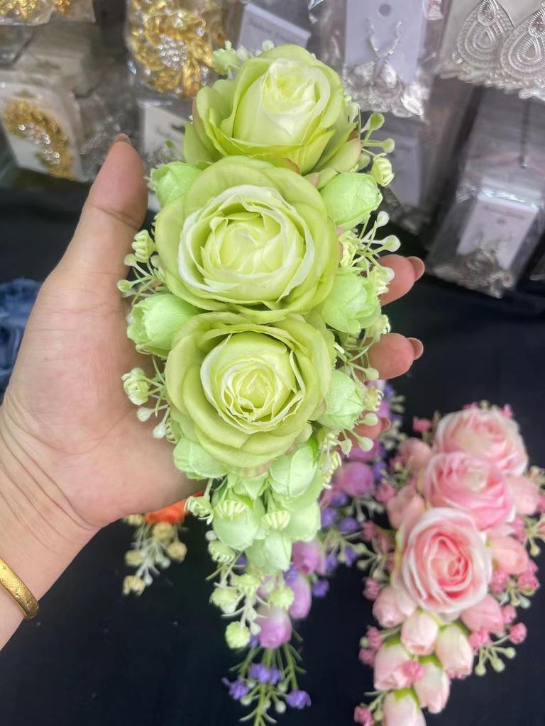 Yunnan Ethnic Headflower Comb - Handmade Thai Dance Headdress & Photo Studio Performance Accessory