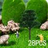 Model Green Trees Building Game Decor Layout Scenery Supplies Sculpture
