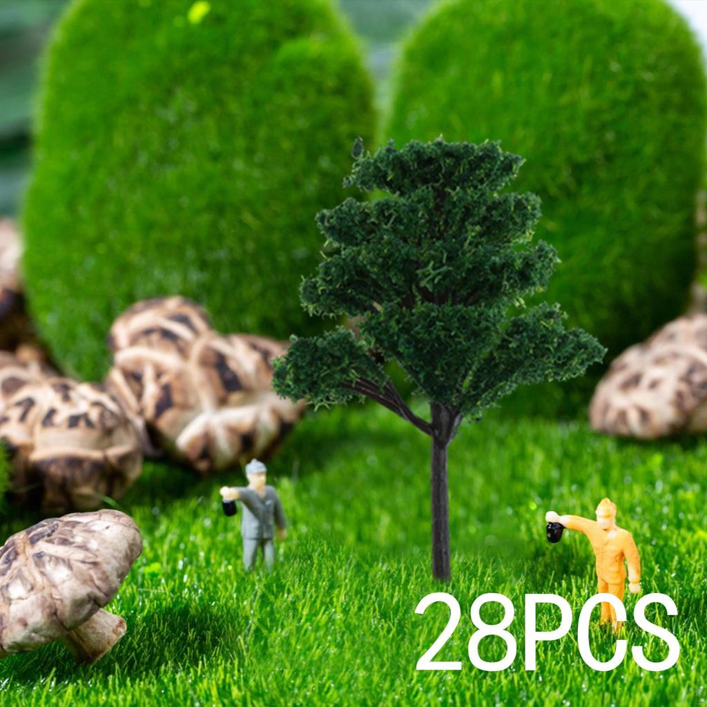 Model Green Trees Building Game Decor Layout Scenery Supplies Sculpture