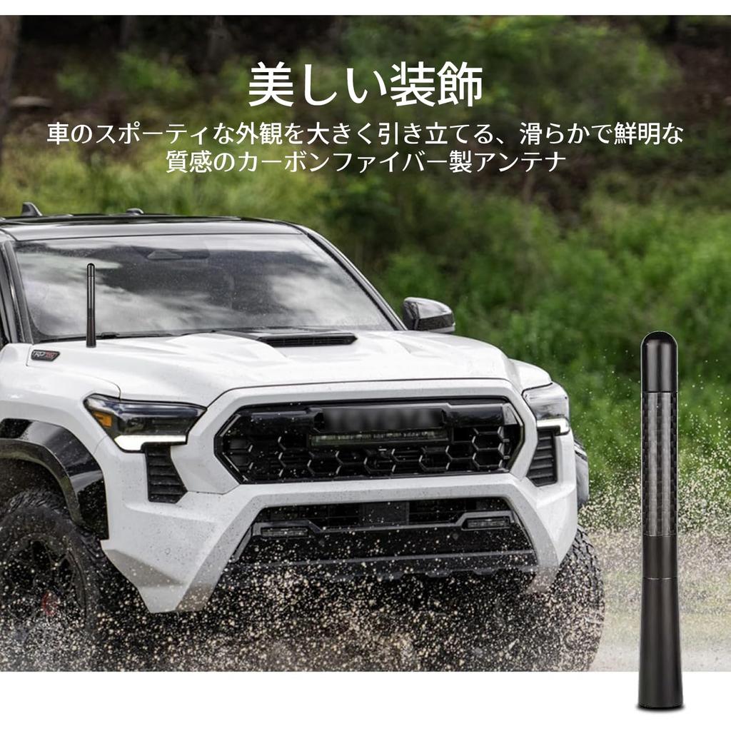 Autoantenne Autoantenne 3,5 cm Dachantenne Starker FM/AM-Empfang Kohlefaserantenne (Schwarz 3,5cm)