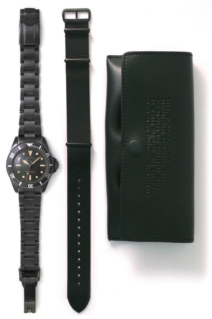 [Vague Watch Company] Wristwatch BLK SUB (Black Sub) Military with Nylon Band BS-L-001-SB Black