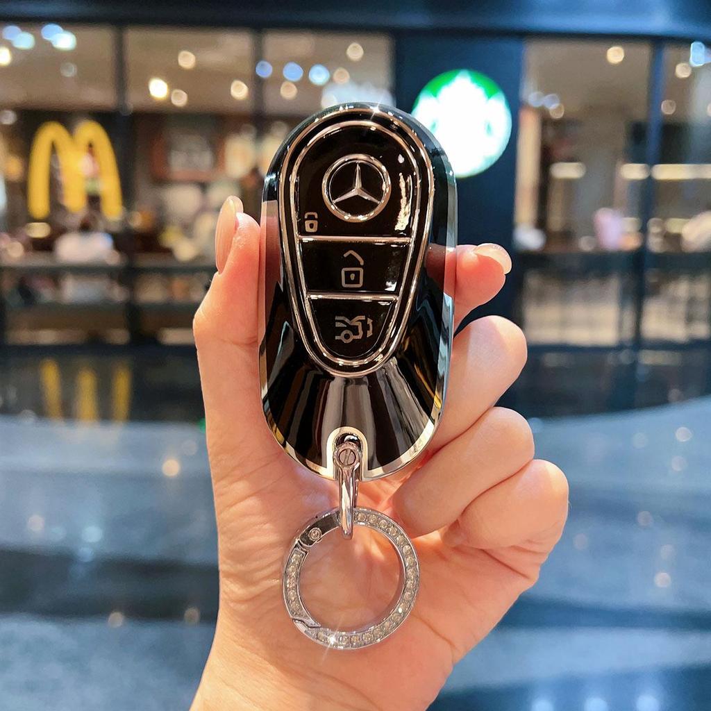 Etui na kluczyk Mercedes do modeli Klasy C, Klasy E, GLC, Klasy S - Elegancki Damski Design