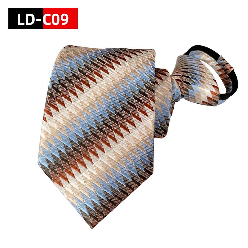 Men's 8cm Lazy Zipper Tie - Easy-Pull Formal Business Tie