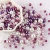 10g Mix Casuale 3-10mm Senza Foro Perla Imitazione ABS per Riempimento Vasi Pennelli Trucco Per Creazione Gioielli Fai da Te Decorazione