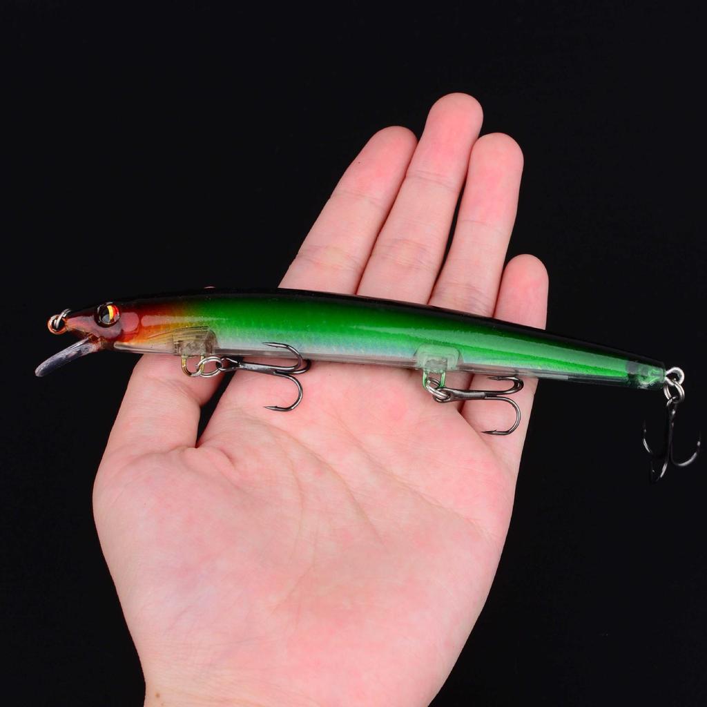 Flying Minnow Laser Fishing Lure - Floating, Long Cast for Bass & Freshwater/Sea Fishing
