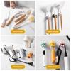 6Pcs Silicone Toothbrush Holders Waterproof Self Adhesive Multi-Function Hooks Punch Free Razor Shaver Rack Shelf Storage Hook