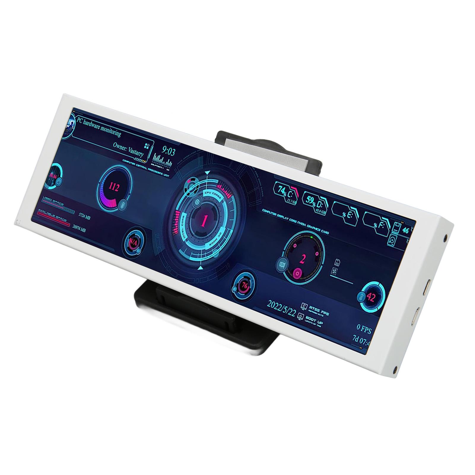 

7,9-дюймовый монитор температуры ПК, металлический корпус, IPS, монитор температуры данных ЦП, ГП, SSD для AIDA64, аппаратная плата драйвера