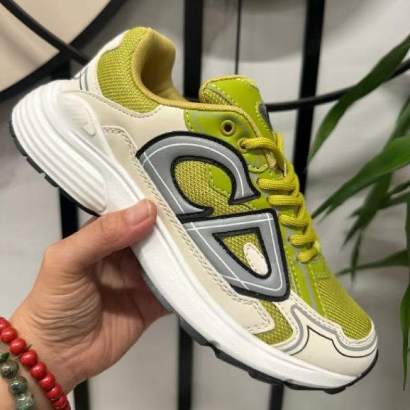 New versatile fashion casual men's and women's trend breathable sports shoes dad letter b30 heightening shoes