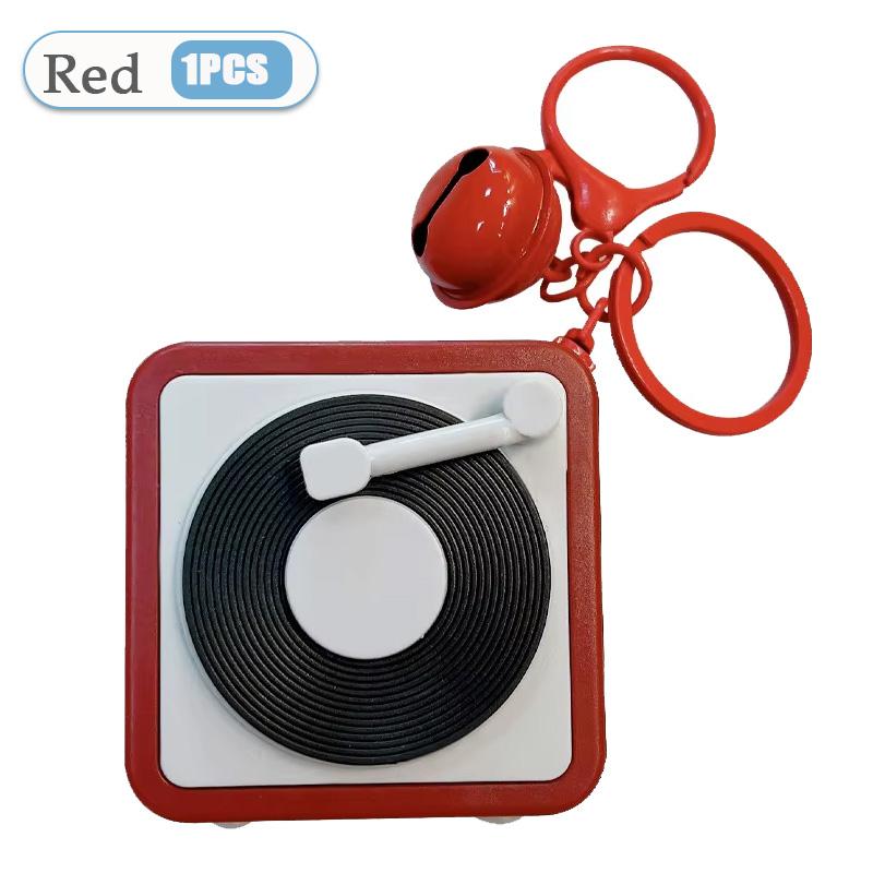 

1-10PCS Mini Retro Phonograph Keychain Recordable Music Box Pendant Keychain Keyring for Bags Keys Children Birthday Presents
