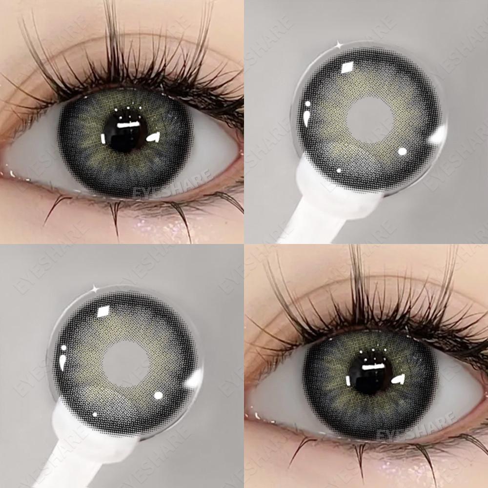 Eyeshare 1 Pair Black Series Contact Lenses for Eyes Big Dark Black Color Lenses Yearly Cosmetics