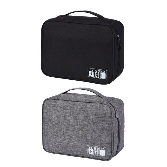 Cable Storage Bag Earphone Charger Organizer Large Capacity Zipper Closure Waterproof