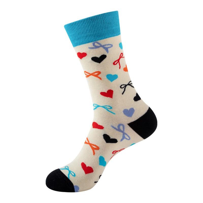 Stylish Four-Leaf Clover Socks Women Men Mid-Calf Crew Cotton Blend Trendy Casual Fashion