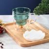 300ML Christmas Tree Glass Cup Heat-Resistant Double Wall Glass Cup Coffee Mug with Lid Cute Christmas Gifts
