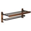 Walnut Punch-Free Luxury Towel Rack: Wall-Mounted Bathroom and Hotel Shelf