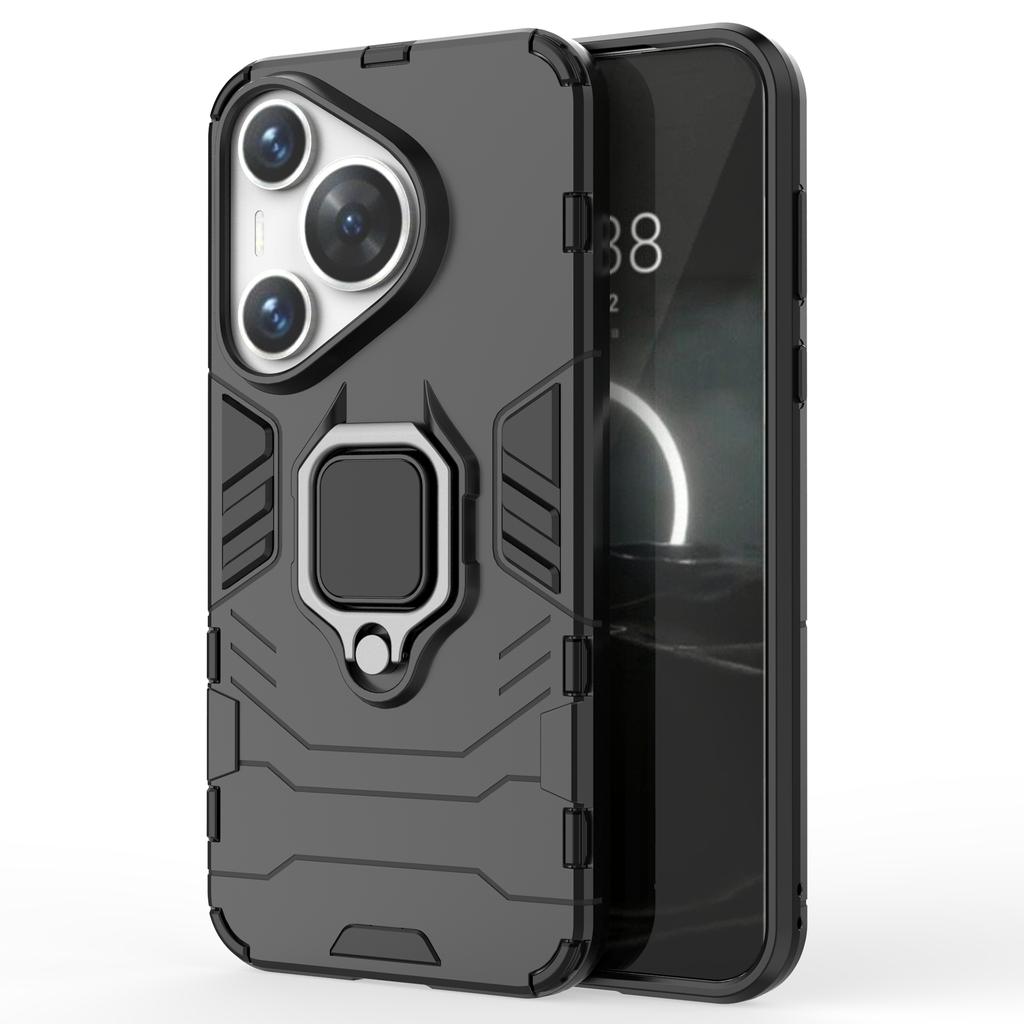 For Huawei Pura 70 Case Slim-Fit PC+TPU Ring Holder Kickstand Protective Cover