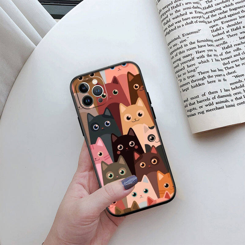 MH30 Cat Kitten Meow Phone Shell Case for iPhone 7 8 11 12 13 14 15 16 17 16E XS Pro Max XR X SE Air