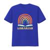 Librarian Vintage Reading Books Retro Rainbow Trendy Women s T Shirt  Summer Top with Unique Print vintage Washed Stretched