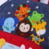 Zoo Wheeled Backpack with Cartoon Embroidery for Kids