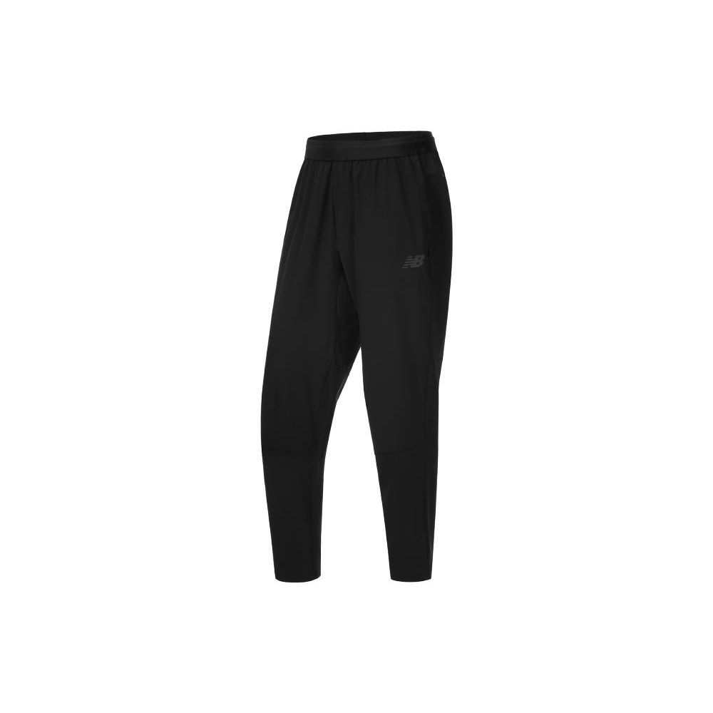 

New Balance, однотонный логотип, прямые повседневные брюки, мужские брюки черного цвета AMP31061-BK