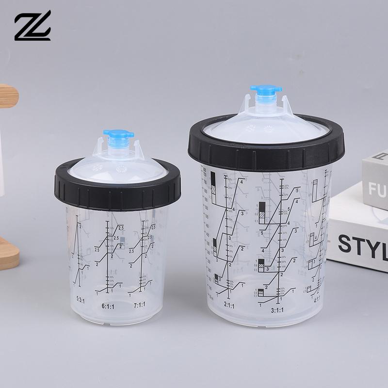 180/350/800ml Plastic Paint Mixing Cup - 1Pc Disposable Quick Pot Type Paint Spray Cup For Refinishing