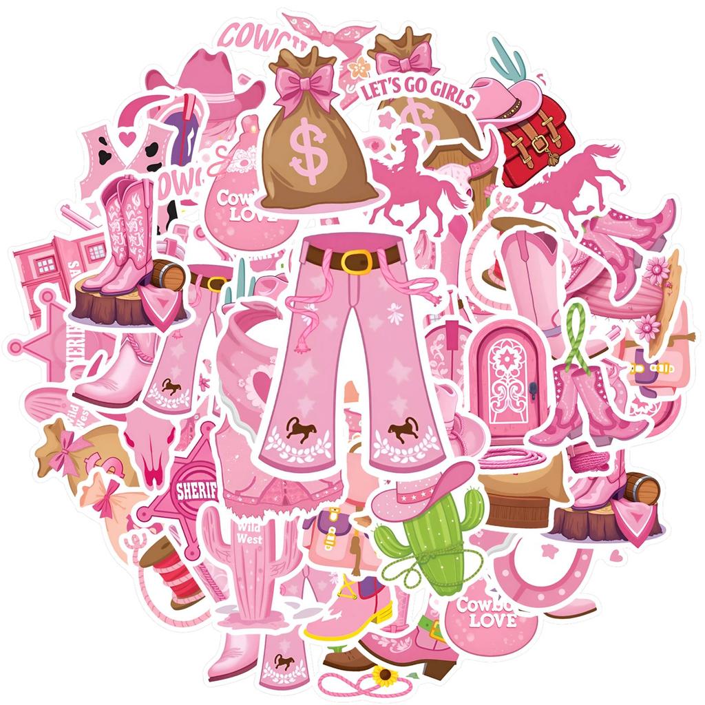 35pcs-50pcs Retro Cowgirl Stickers Cute Rodeo Graffiti Decals DIY Stickers For DIY Phone Laptop Scrapbook Bike DIY Phone Guitar
