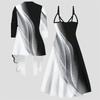 3D  Printed  Set Dress Coat ,  Double Color Combination with Simple Design  Fashion Print,suitable for Various Scene Fashion Styles