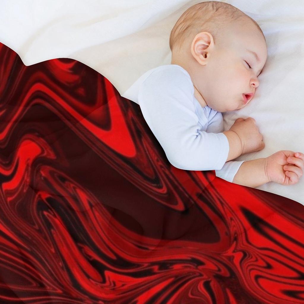 Scary Red Swirl Throw Blanket Vintage Bed Fashionable Single Anime Blankets