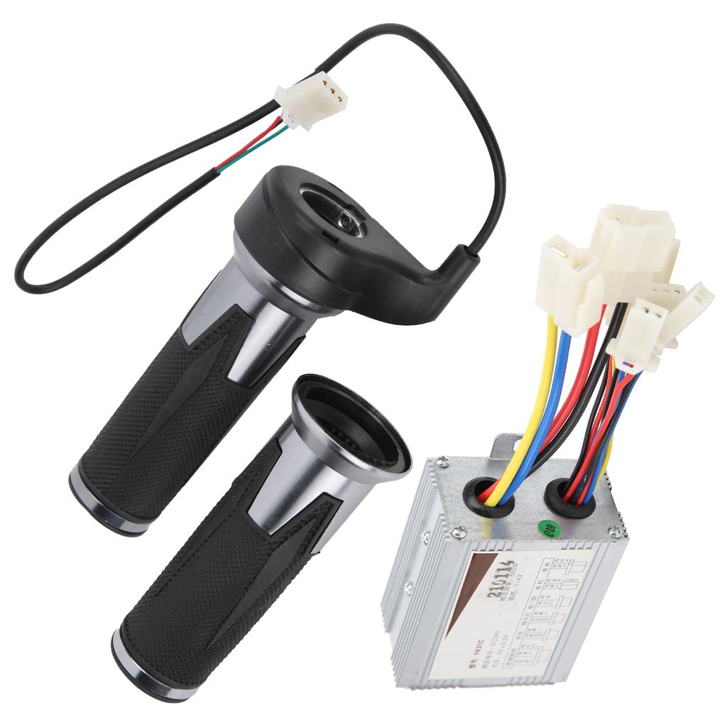 24V 500W Bike Universal Throttle Grips Brush Controller AntiSlip Handle Bike Accessory