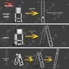 Heavy-Duty Stainless Steel Foldable Multi-Purpose Ladder