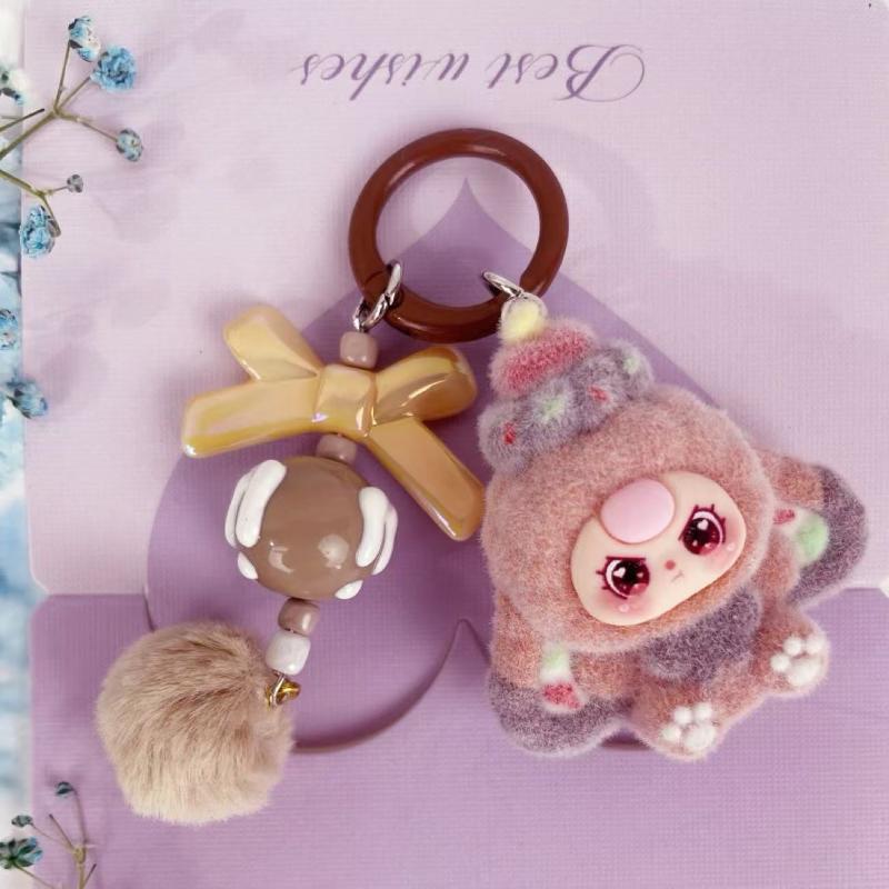 1Pcs Kawaii Cartoon Babythree Mini Keychain Cute Doll Bag Pendant Gift Diy Accessories Decoration