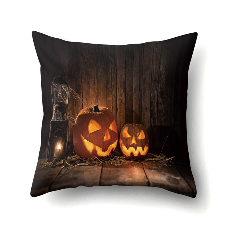Halloween Pillowcase Car Waist Pillow Pumpkin Sofa Cushion Cover Office Home Living Room Pillowcase