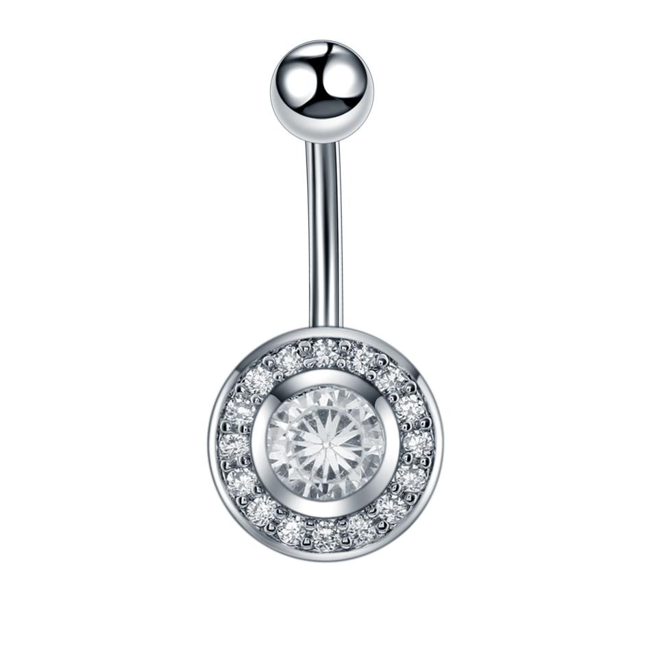 1Pc Surgical Steel Belly Button Ring Navel Nombril Piercing CZ Belly Ring Sexy Women Belly Piercing Body Jewelry Ombligo 14G